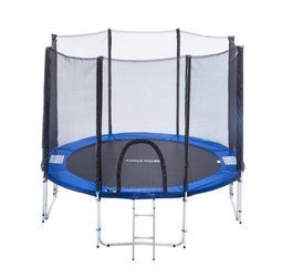 ATHLETIC24 244 cm - Trampolina ogrodowa z siatką zabezpieczającą  + DRABINKA