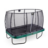 Trampolina Elegant Premium EXIT 214x366cm z siatką zabezpieczającą Deluxe - zielona