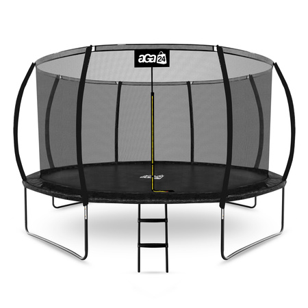 Aga SPORT EXCLUSIVE Trampolina 366 cm Czarna + siatka zabezpieczająca + drabinka