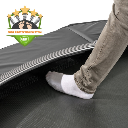 Trampolina sportowa naziemna EXIT InTerra ø366cm – czarna