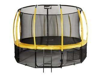 Trampolina Ogrodowa 435cm/14ft żółta Maxy Comfort Plus Z Wewnętrzną siatką