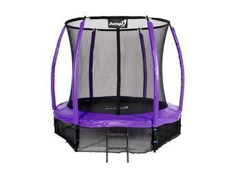 Trampolina Ogrodowa 252cm/8ft fioletowa Maxy Comfort Plus Z Wewnętrzną siatką