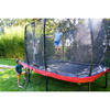 Trampolina Elegant EXIT 244x427cm z siatką zabezpieczającą Economy - szara