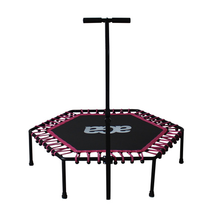 Aga FITNESS Trampolina 130 cm Różowa + uchwyt