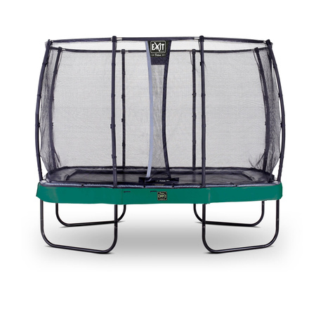 Trampolina Elegant Premium EXIT 214x366cm z siatką zabezpieczającą Deluxe - zielona