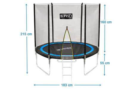 Trampolina ogrodowa Soprat 252cm z siatką zewnętrzną