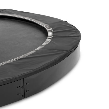 Trampolina sportowa naziemna EXIT InTerra ø305cm – czarna