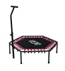 Aga FITNESS Trampolina 130 cm Różowa + uchwyt