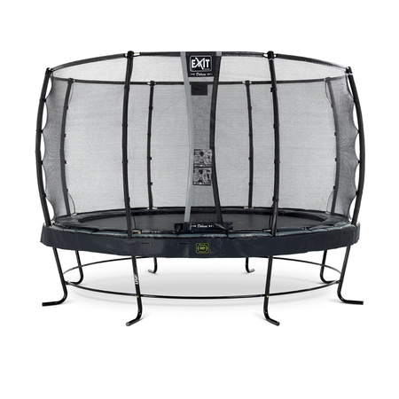 Trampolina Elegant Premium EXIT ø366cm z siatką zabezpieczającą Deluxe - czarna