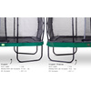 Trampolina Elegant Premium EXIT 214x366cm z siatką zabezpieczającą Deluxe - zielona