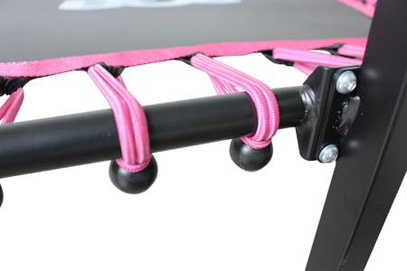 Aga FITNESS Trampolina 130 cm Różowa + uchwyt