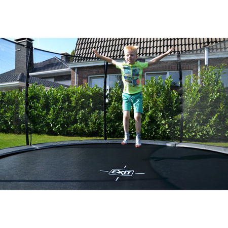 Trampolina ziemna Elegant Premium EXIT 305cm z siatką zabezpieczającą Deluxe - fioletowa