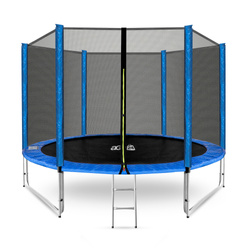 Trampolina ogrodowa aGa SPORT PRO 400cm 13ft Niebieska + DRABINKA