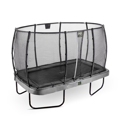 Trampolina Elegant Premium EXIT 214x366cm z siatką zabezpieczającą Deluxe - szara