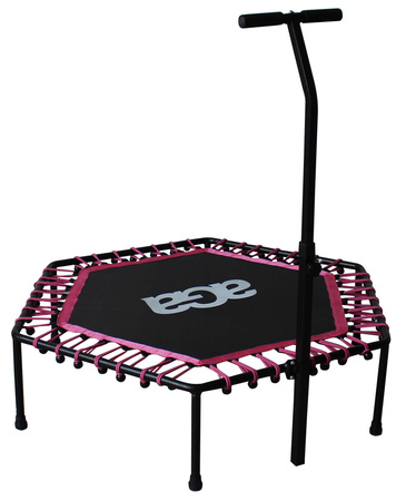Aga FITNESS Trampolina 130 cm Różowa + uchwyt
