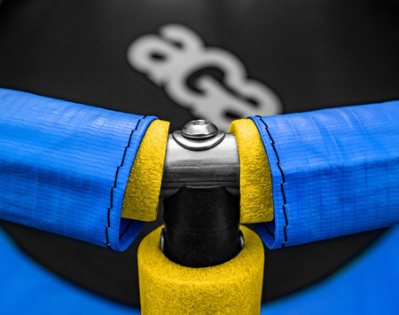 Aga Trampolina dziecięca 150 cm Niebiesko-żółta