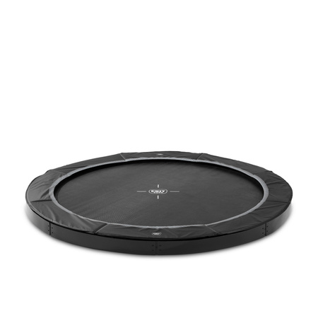 Trampolina sportowa naziemna EXIT InTerra ø366cm – czarna