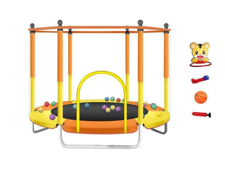 Trampolina dziecięca SEDCO 122 cm z siatką zabezpieczającą i wyposażeniem