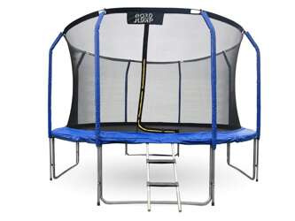 Trampolina ogrodowa GoodJump 4UPVC 366 cm niebieska z siatką zabezpieczającą + drabinka - Inside