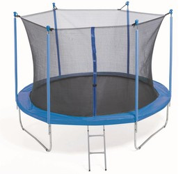 Trampolina ogrodowa FIT-CENTER 305 cm z siatką zabezpieczającą + drabinka
