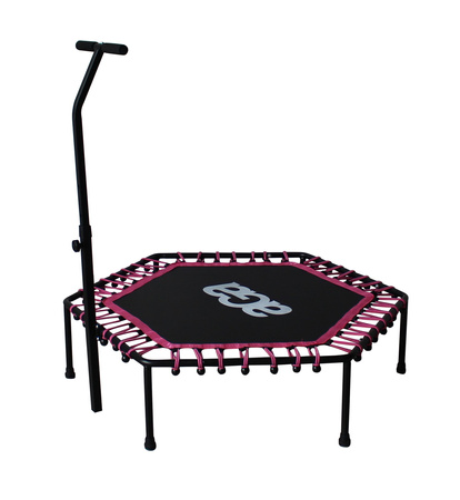 Aga FITNESS Trampolina 130 cm Różowa + uchwyt