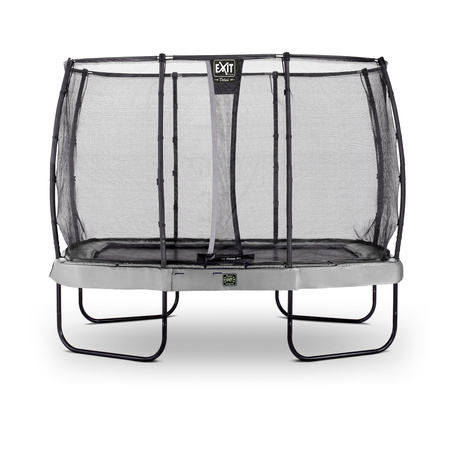 Trampolina Elegant Premium EXIT 214x366cm z siatką zabezpieczającą Deluxe - szara