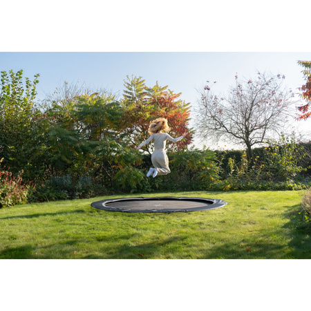 Trampolina sportowa naziemna EXIT InTerra ø305cm – czarna