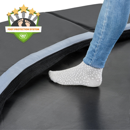 Trampolina naziemna Dynamic z płytkami zabezpieczającymi Freezone EXIT ø427cm - czarna