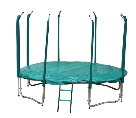 Trampolina Ogrodowa 244 cm / 8 FT Maxy Comfort Zielona Z Wewnętrzną Siatką