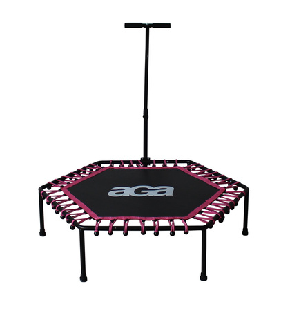 Aga FITNESS Trampolina 130 cm Różowa + uchwyt