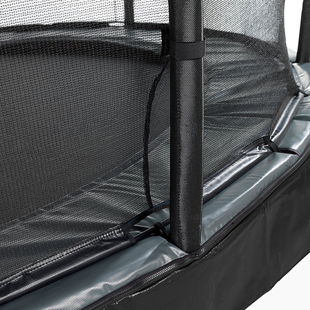 Trampolina ziemna Elegant Premium EXIT 214x366cm z siatką zabezpieczającą Deluxe - czarna
