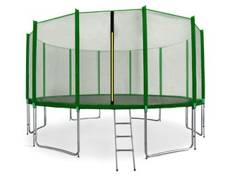 Trampolina Aga SPORT PRO 518 cm Dark Green + siatka ochronna + drabinka + kieszeń na buty