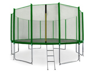 Trampolina Aga SPORT PRO 518 cm Dark Green + siatka ochronna + drabinka + kieszeń na buty