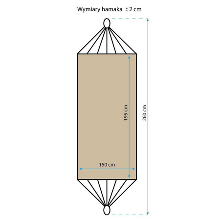 HAMAK OGRODOWY 2 OSOBOWY 200x150CM