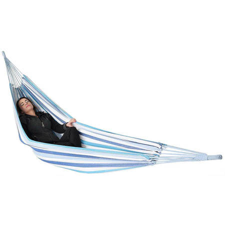 HAMAK OGRODOWY 2 OSOBOWY XXL 250x150CM NIEBIESKI