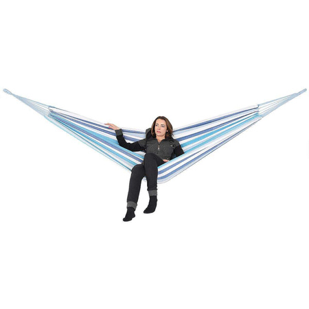 HAMAK OGRODOWY 2 OSOBOWY XXL 250x150CM NIEBIESKI