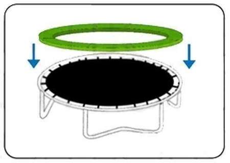 Osłona na sprężyny do trampoliny 12 FT/374 cm czarna JUMPI