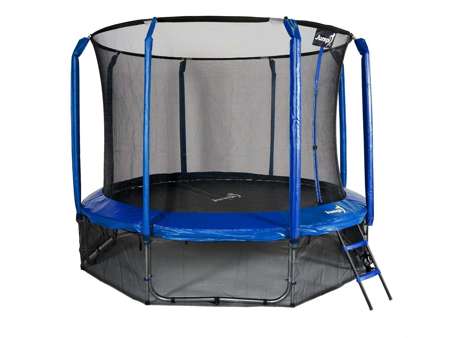 Trampolina Ogrodowa 312cm/10FT Niebieska Maxy Comfort Z Wewnętrzną Siatką