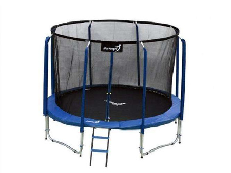 Trampolina Ogrodowa Jumpi 312cm/10FT Maxy Comfort Lite Niebieska Z Wewnętrzną Siatką