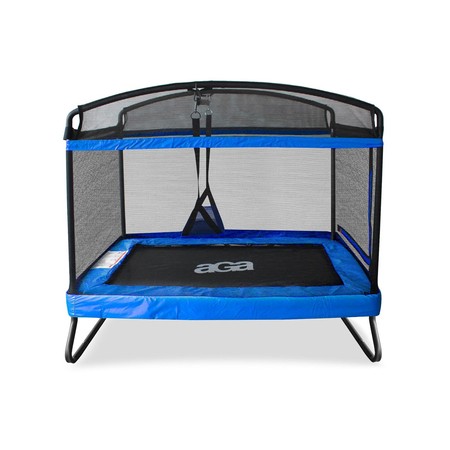 Trampolina Ogrodowa dla dzieci z siatką Prostokątna 122x183 cm + Huśtawka