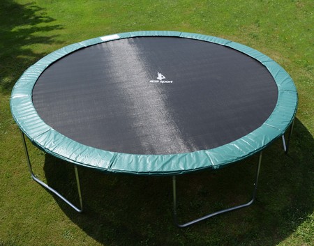 Trampolina ogrodowa aGa SPORT PRO 400cm 13ft Dark Green + DRABINKA + TORBA NA BUTY