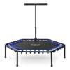 Trampolina fitness z uchwytem 127 cm Neo-Sport - sześciokątna niebieska