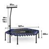 Trampolina fitness z uchwytem 127 cm Neo-Sport - sześciokątna niebieska